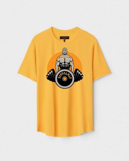 Unisex Designer Premium Quality Printed T-Shirt For Boys And Girls :: Cloth type : Cotton - Colour :: Yellow